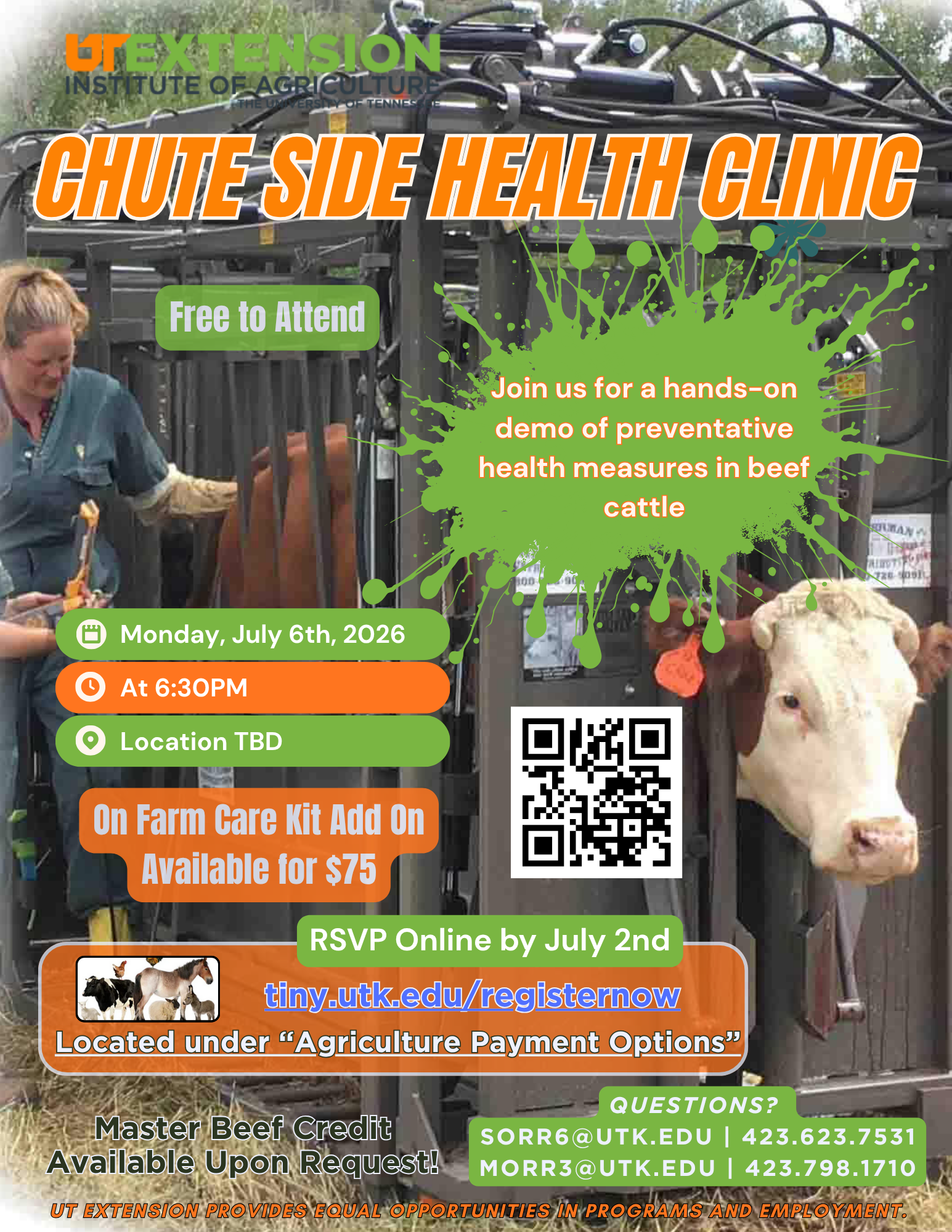 flyer for upcoming class