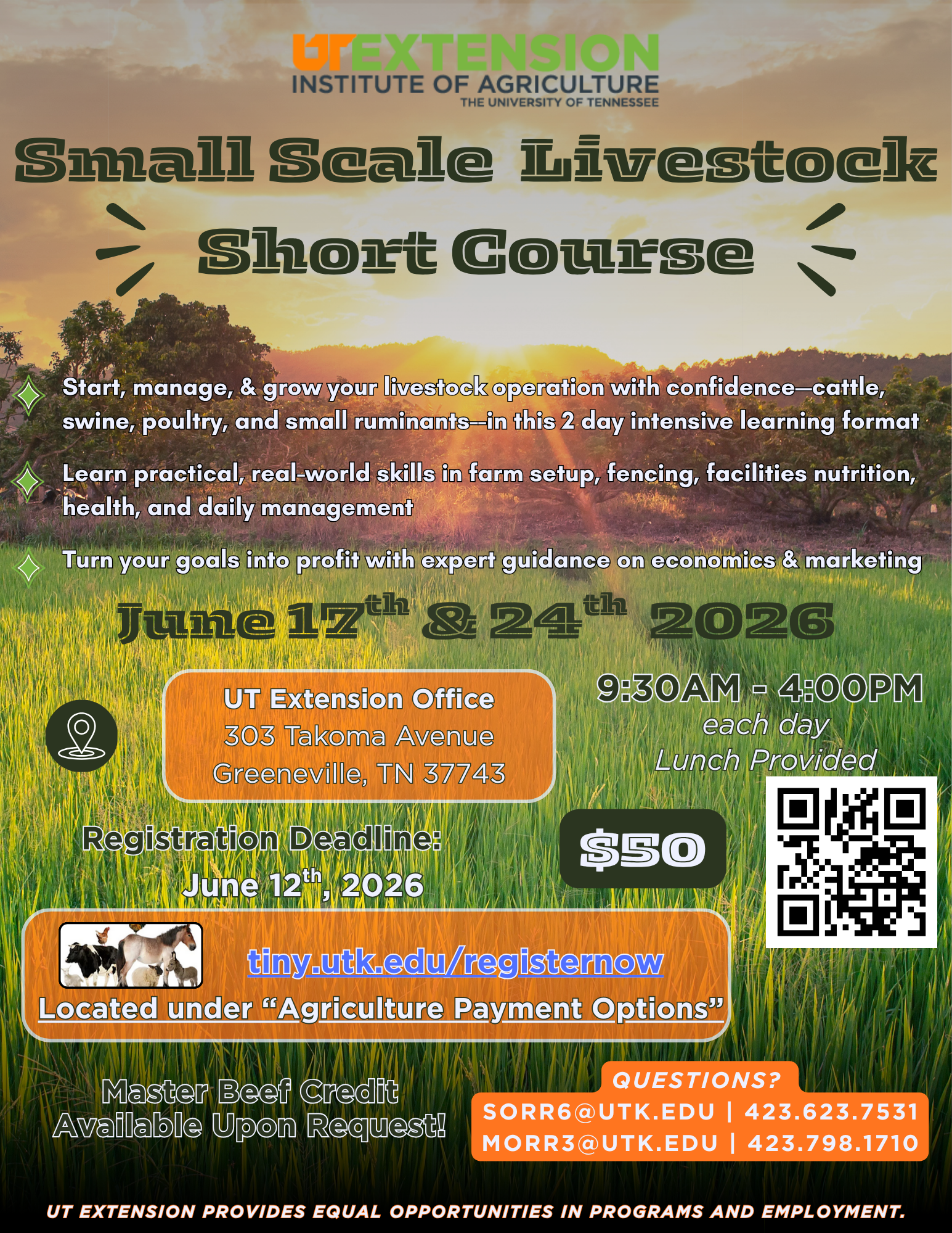 flyer for upcoming class